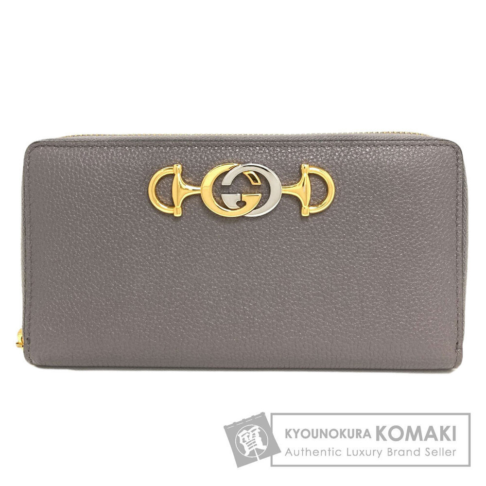 Gucci Round Zipper Zumi Long Wallet coin purse Leather